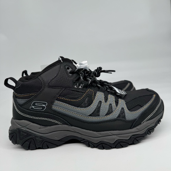 Skechers Men's 7.5 Work Relaxed Fit Holdredge Rebem Steel Toe Boots Style 77108 - Picture 3 of 12
